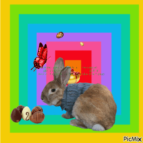 bienvenido conejo de pascua!!!! - Gratis animeret GIF