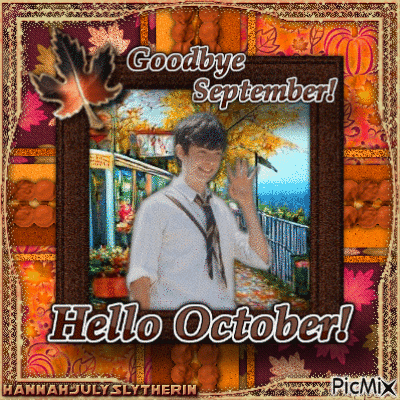 {Goodbye September! Hello October!} - Ücretsiz animasyonlu GIF