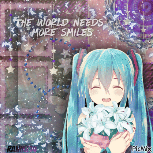 More smiles is more happiness☺ - 免费动画 GIF