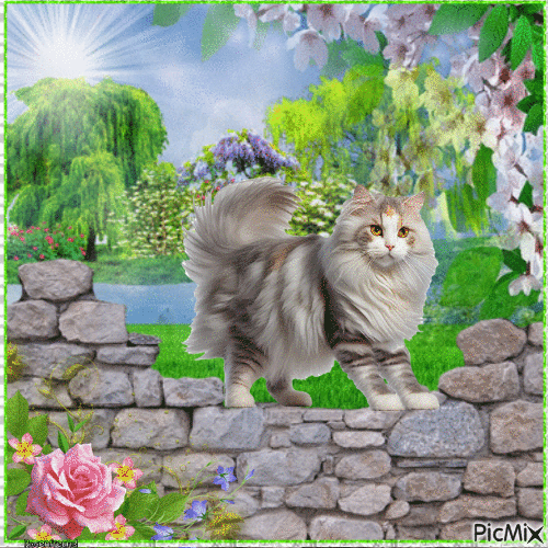Mein Lieblingstier--Katze - Ingyenes animált GIF