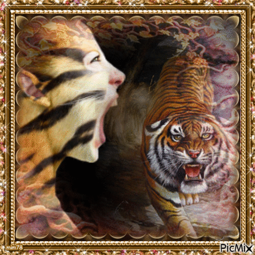 Tiger woman - Bezmaksas animēts GIF
