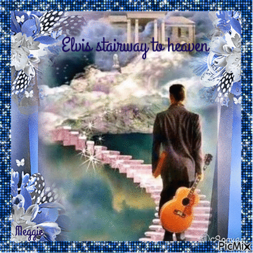 Elvis, stairway to heaven - Бесплатный анимированный гифка