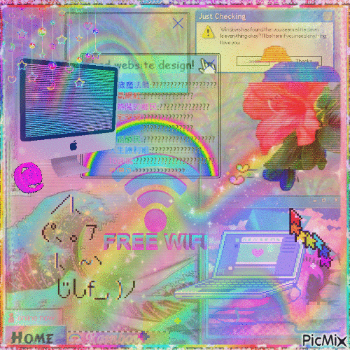 rainbow web - Ilmainen animoitu GIF