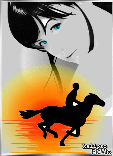 Black horse... - GIF animasi gratis