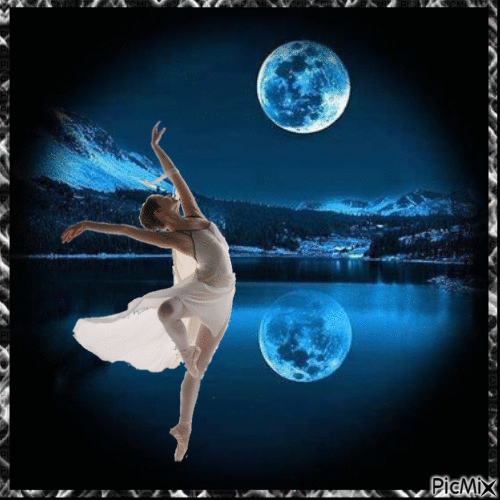 Ballerina al chiaro di Luna - Darmowy animowany GIF