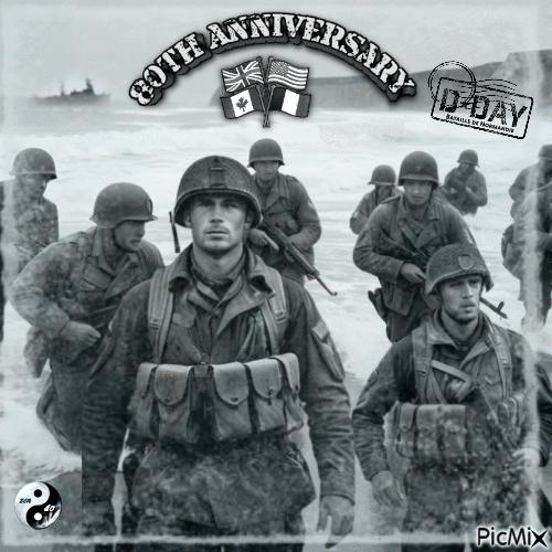 80ième Anniversaire D-DAY & Bataille de Normandie - Gratis geanimeerde GIF
