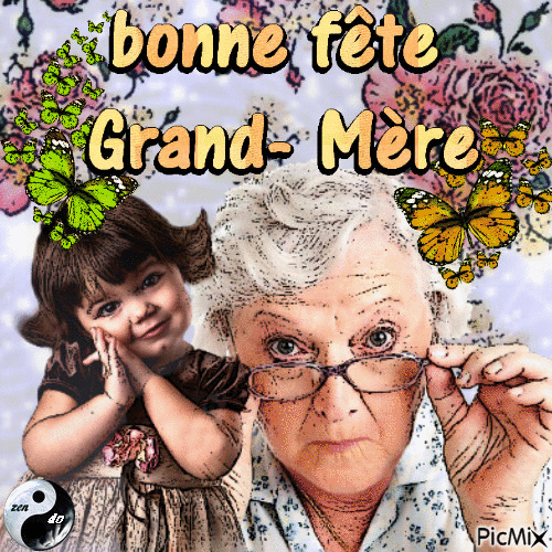 bonne fête Mamy - Бесплатный анимированный гифка