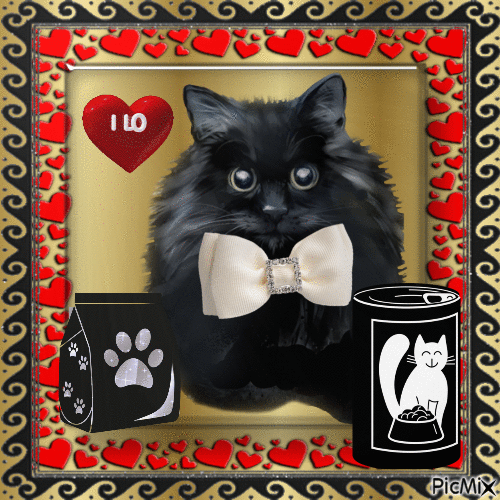 черный кот 2923 - Free animated GIF
