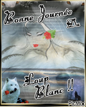Loup Blanc  :) - Бесплатный анимированный гифка