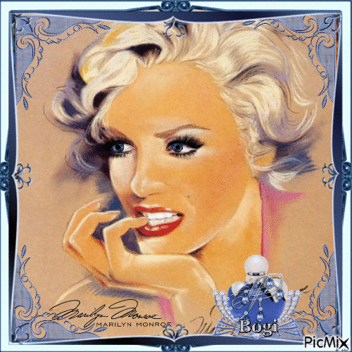 Portrait Marilyn Monroe... - Безплатен анимиран GIF