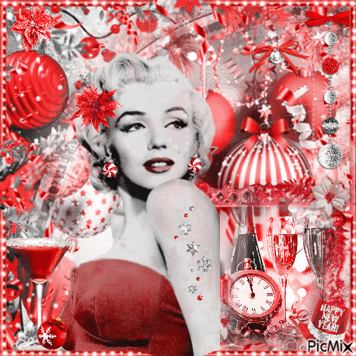 Marilyn's New Year! - Free animated GIF