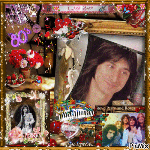 Steve Perry of Journey  (improved)  3-3-22  by xRick7701x - Gratis animeret GIF