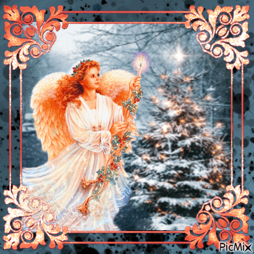 Ange de Noël - Artiste Dona Gelsinger - Gratis animeret GIF