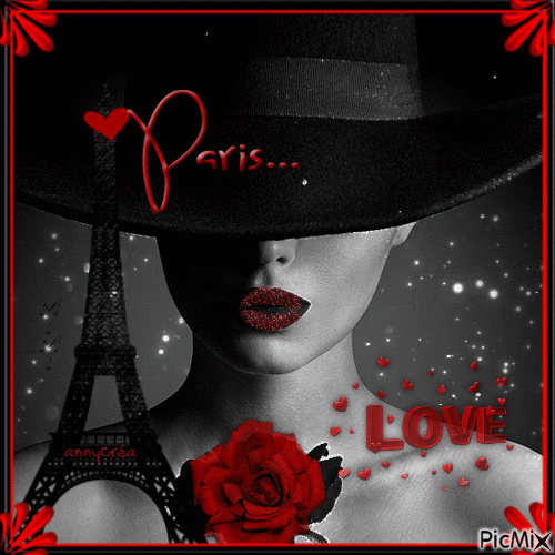 I love Paris - GIF animé gratuit