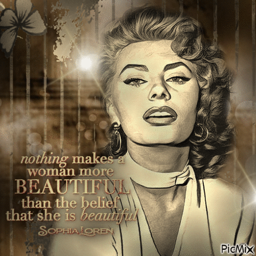 Sophia Loren,Art - Free animated GIF