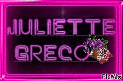 Juliette Greco - Zdarma animovaný GIF