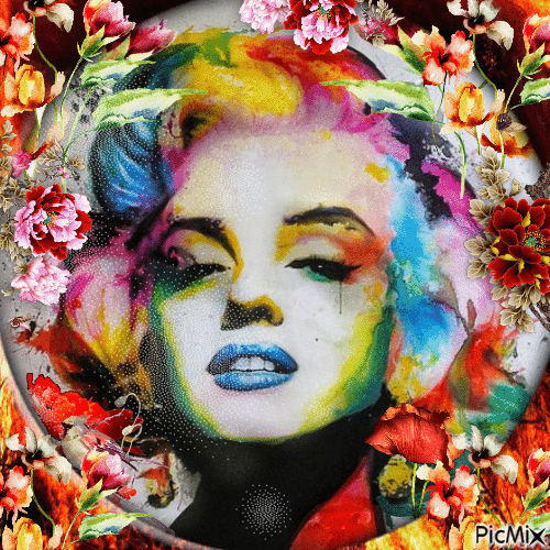 Marilyn Monroe - Acuarela - Δωρεάν κινούμενο GIF