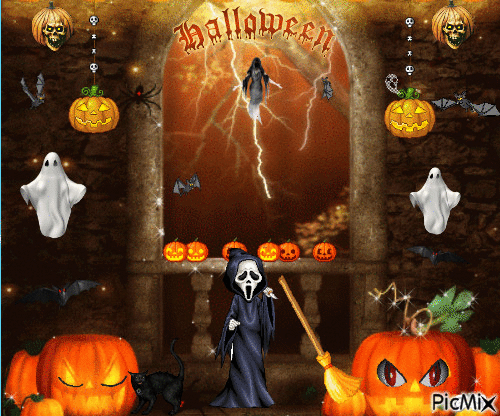Halloween fantôme - GIF animate gratis