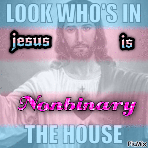 jesus nonbinary - GIF เคลื่อนไหวฟรี