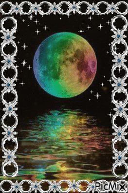 lua colorida - Δωρεάν κινούμενο GIF