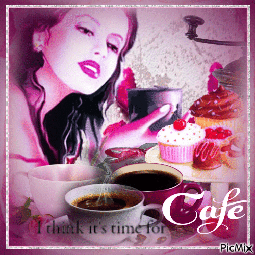 I think it's time for coffee - GIF animé gratuit