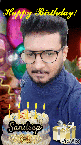 Happy Birthday Sandeep - Darmowy animowany GIF