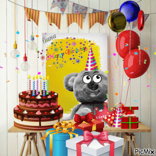 happy birthday - Zdarma animovaný GIF