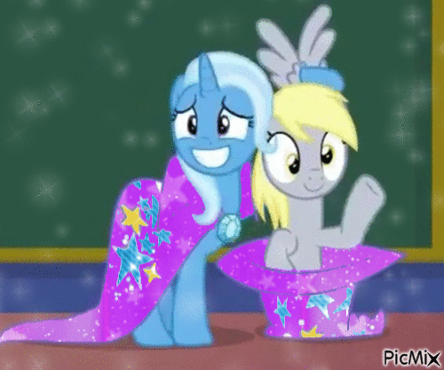 trixie n derpy =3 - Free animated GIF