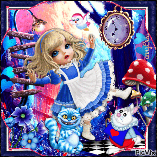 Alice in Wonderland - GIF animate gratis