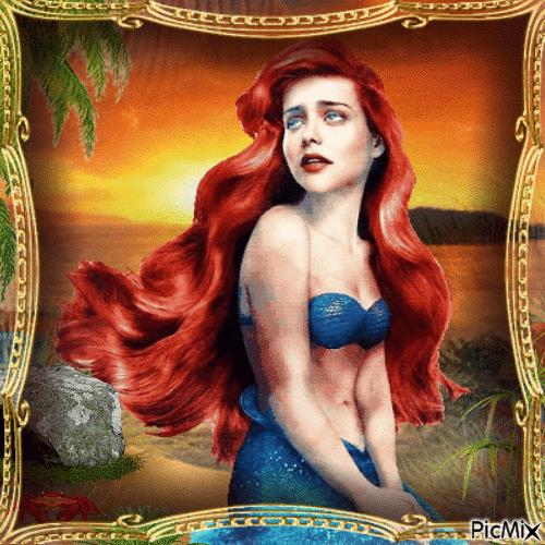 Meerjungfrau Porträt - Besplatni animirani GIF