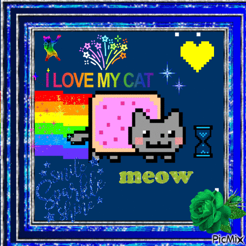 !! ♡︎ Nyan cat - Бесплатни анимирани ГИФ