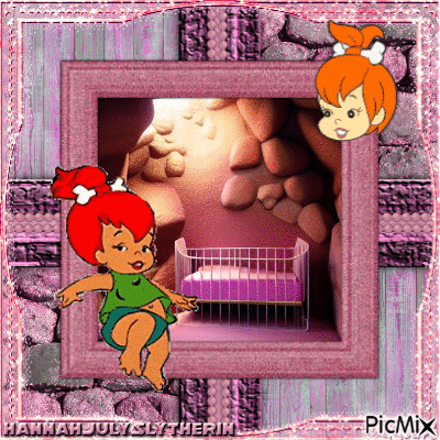 {♥}Pebbles in her Cave Nursery{♥} - GIF animasi gratis