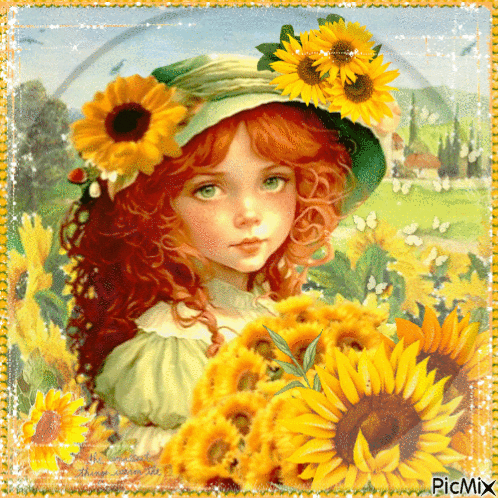 Sunflowers - GIF animado grátis