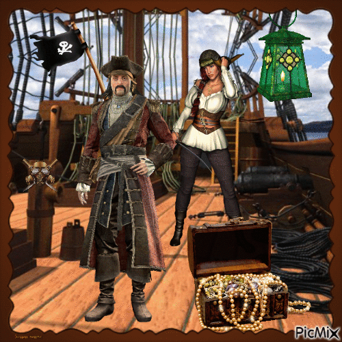 Piratenpärchen - Bezmaksas animēts GIF
