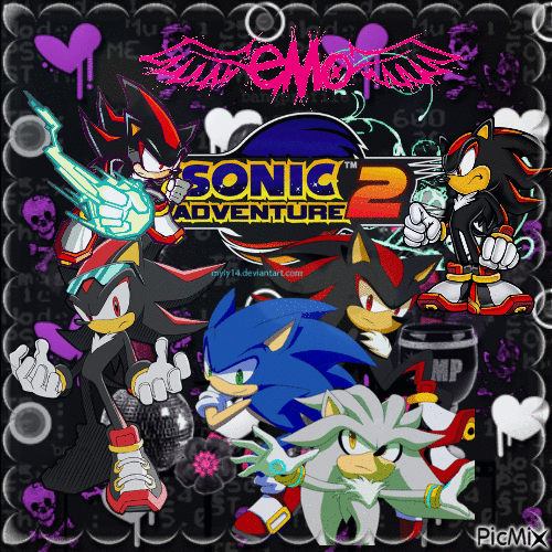 Emo Sonic - GIF animado gratis