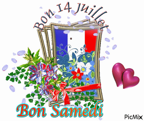 bon samedi , bon 14 juillet ! - Zdarma animovaný GIF
