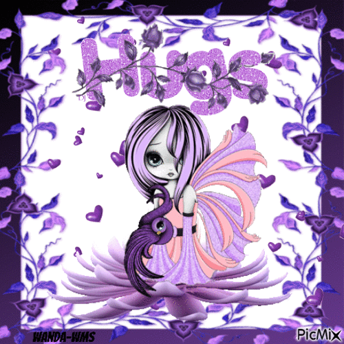 Purple-fairies-hugs - Gratis animerad GIF