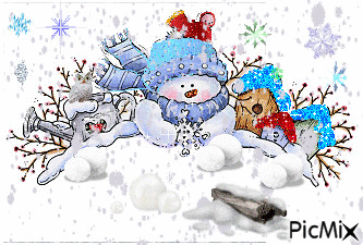 Paysage d'hiver! - Animovaný GIF zadarmo