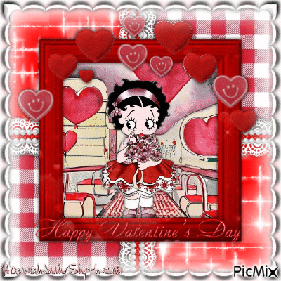 ♥-♥Valentines with Betty Boop♥-♥ - Bezmaksas animēts GIF