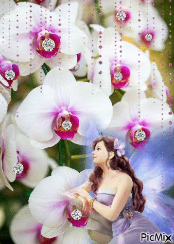 Orchid Fairy - GIF animasi gratis