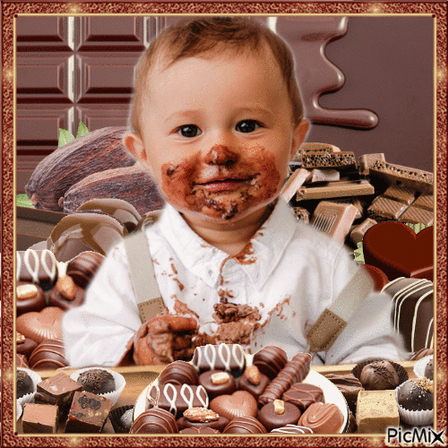 Schokolade schmeckt so lecker - Gratis animeret GIF