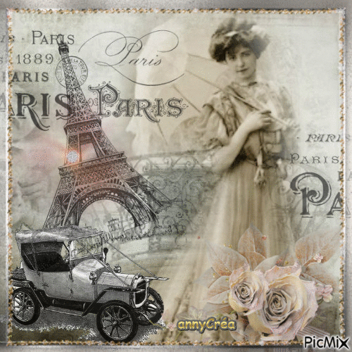 Paris Vintage - 無料のアニメーション GIF