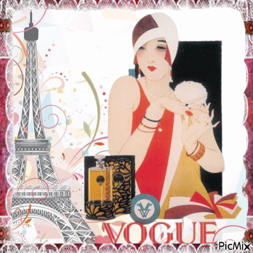 Publicité vintage pour parfum. - Darmowy animowany GIF