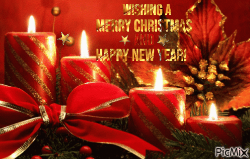 Wishing a Merry Christmas & Happy New Year! - GIF animé gratuit