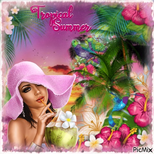 tropical summer - безплатен png