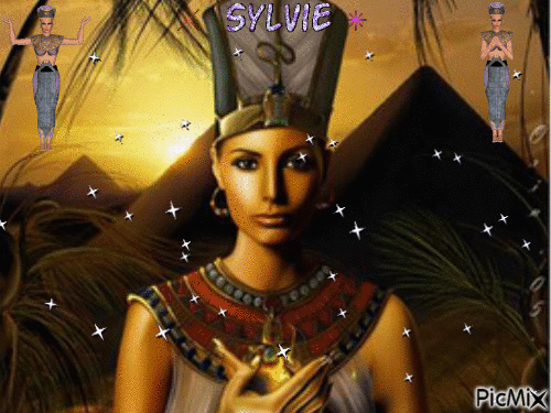 Néfertiti la belle est venue ma création a partager sylvie - Бесплатный анимированный гифка
