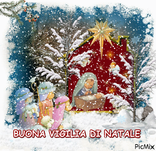 BUONA VIGILIA DI NATALE - Бесплатный анимированный гифка