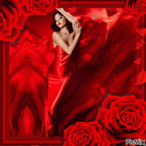 LADY IN RED - Бесплатный анимированный гифка