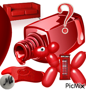 Rojo en familia - GIF animado grátis