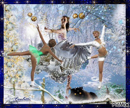 ballet sous la neige - Ingyenes animált GIF